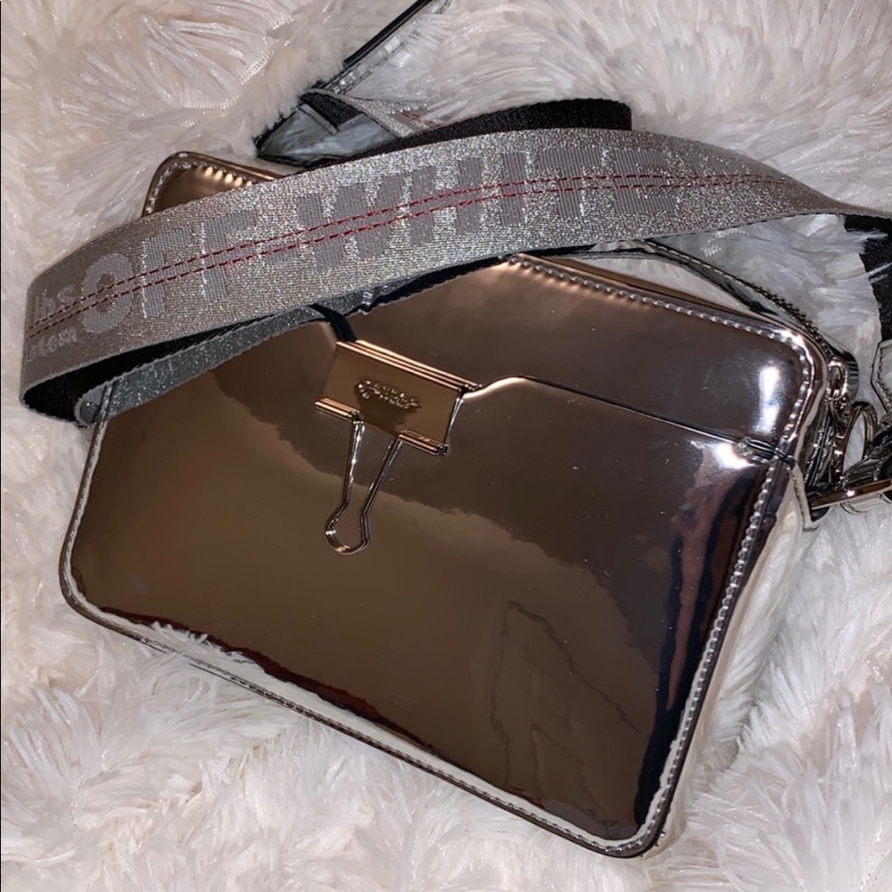 Off-white mirrored crossbody/belt bag